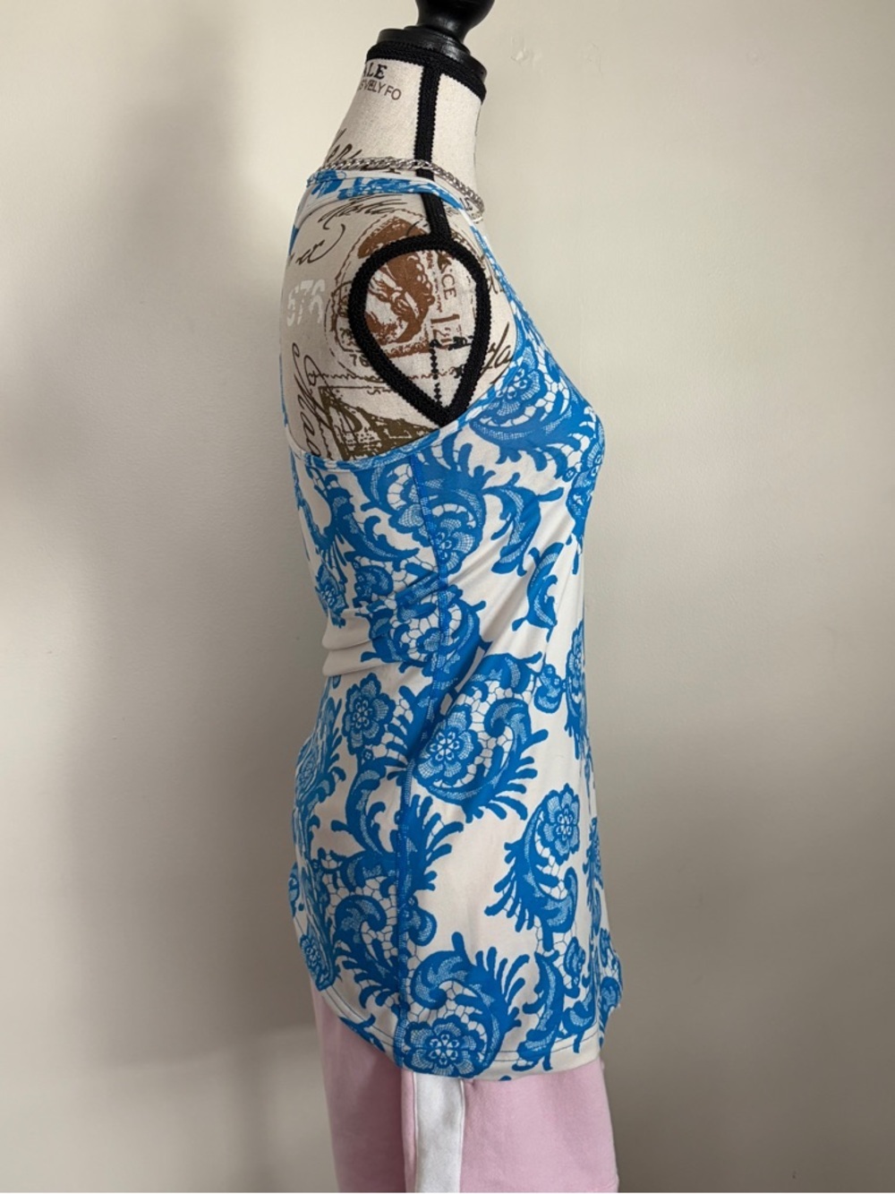 Y2K lululemon blue paisley floral racerback athletic tank top - Picture 4 of 9